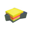 Cubo N. Adhesivas Neón, 3" x 3" (76 mm x 76 mm), con Dispensador + Portabolígrafos, 400 h. 